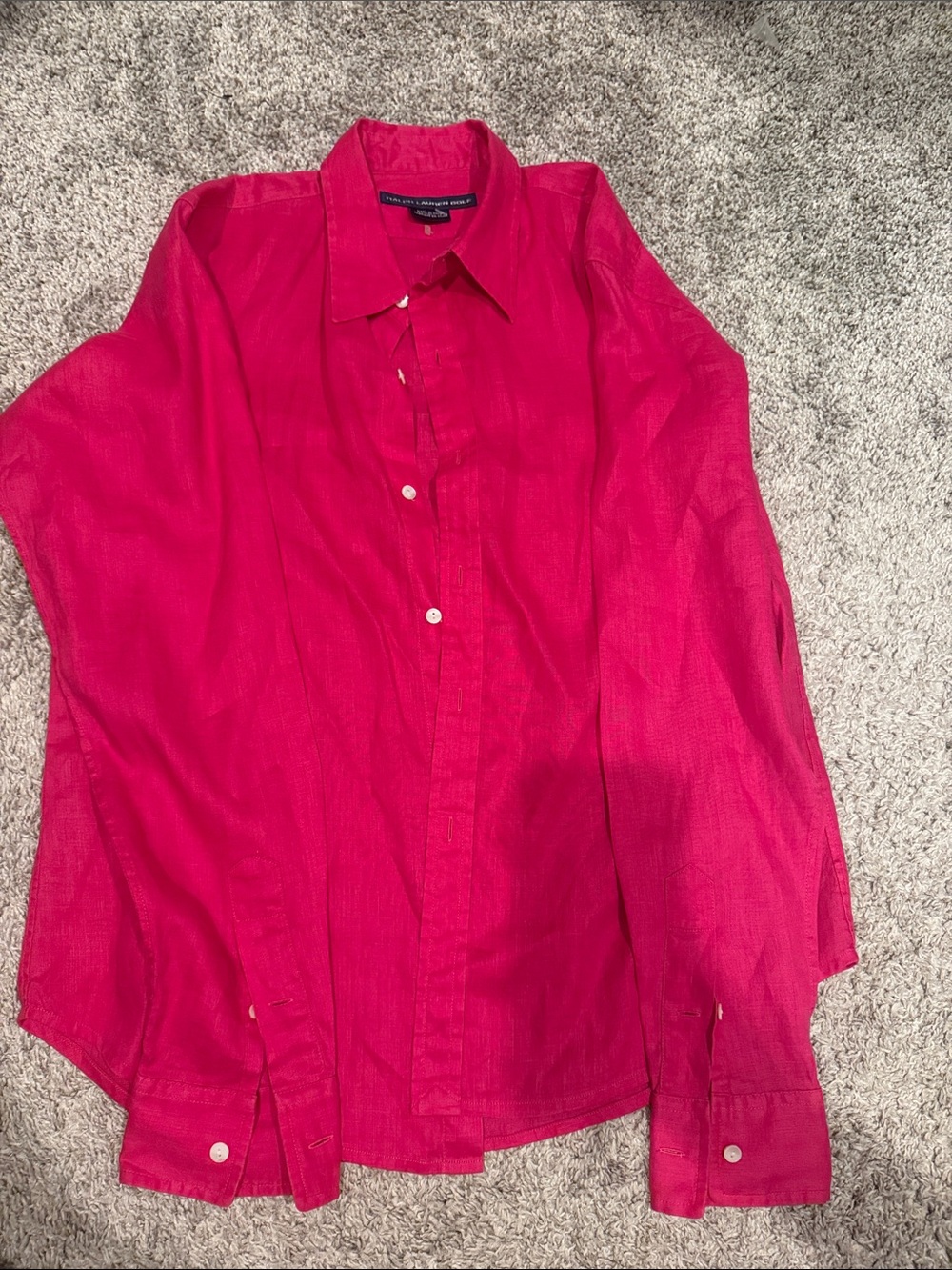 Women’s Vibrant Fuchsia Button-Down Blouse